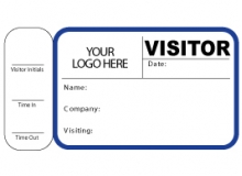 Visitor Pass Registry Book with Non-Expiring Small Badges - 713 Destination (2 Books)
