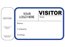 Visitor Pass Registry Book with Non-Expiring Small Badges - 743 Company
