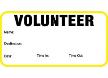 Visitor Pass Registry Book Stock Non-Expiring Badges - 707 Volunteer