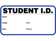 Visitor Pass Registry Book Stock Non-Expiring Badges - 709 Student ID