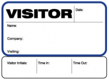 Visitor Pass Registry Book Stock Non-Expiring Badges with Sign Out - 704 Company (1 Book)