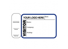 Visitor Pass Registry Book Custom Non-Expiring Badges with Side Sign Out - 760 Company