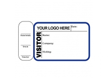 Visitor Pass Registry Book Custom Non-Expiring Badges with Side Sign Out - 760 Company (2 Books)