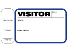 Visitor Pass Registry Book Stock Non-Expiring Badges with Side Sign Out - 715 Company (1 Book)