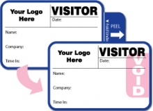 Visitor Pass Registry Book with Custom Self-Expiring Tab Badges  - 808 Destination
