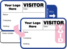 Visitor Pass Registry Book with Stock Tab-Expiring Badges  - 809 Company (1 Book)
