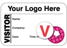 Visitor Pass Registry Book Custom Full-Expiring Badges - 801F Company (1 Book)