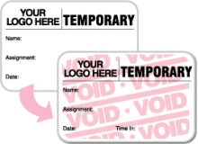 Visitor Pass Registry Book Custom Full-Expiring Badges - 819F Temporary