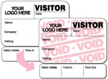 Visitor Pass Registry Book Custom Full-Expiring Badges with Sign Out - 813F Destination (2 Books)