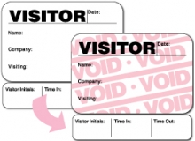 Visitor Pass Registry Book Full-Expiring Badges with Sign Out - 816F Destination (2 Books)