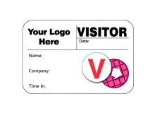 Visitor Pass Registry Book Stock/Custom Dot-Expiring Badges - 807D Company (1 Book)