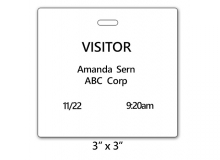 TEMPbadge 03961 - Slotted Non-Expiring Thermal Printable 3