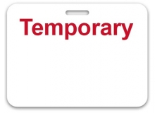 TEMPbadge 05832 - Adhesive Non-Expiring Handwritten Badge with Printed 