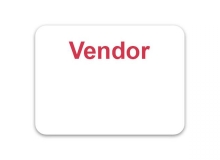TEMPbadge 05831 - Large Adhesive Non-Expiring Badge with Printed 