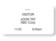 TEMPbadge 03970 - Slotted Non-Expiring Thermal Printable Badges (Qty. 1000)