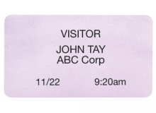 TEMPbadge 04082 - Lilac Adhesive Non-Expiring Thermal Printable Badge (qty. 1000)
