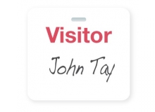 TEMPbadge 05568 - Slotted Non-Expiring Handwritten Badge with Printed 