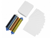  Zebra 105999-10L2 Media Kit- 17mil 400 PVC Cards With 2 Slots And YMCO Ribbon (400 Images)