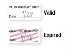 TEMPbadge 02012 ONEstep Self-Expiring One-Day TIMEtoken Indicator (qty. 1,000)