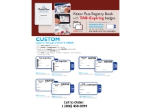 Custom Tab-Expiring Visitor Book - 712C, 713D, 749C, 783D, 743C, 750D, 746TEM, 746SUB, 714-STU