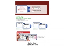 Stock Tab-Expiring Visitor Book with Small Badges - 805C, 806D, 811TEM, 811SUB