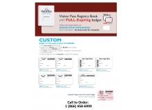 Custom Full-Expiring Visitor Book - 803FC, 804FD, 801FC, 802FD, 807FC, 808FD, 819TEM
