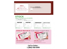 Stock Full-Expiring Visitor Book with Small Badges - 805FC, 806FD, 811FTEM, 811FSUB