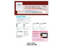 Custom Full-Expiring Visitor Badge Book with Sign Out - 809FC, 810FD, 813FC, 814FD, 820FC