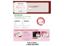 Stock Full-Expiring Visitor Book with Sign Out - 815FC, 816FD
