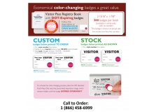 Custom/Stock Dot-Expiring Visitor Book - 807DC, 808DD, 805DC, 806DD