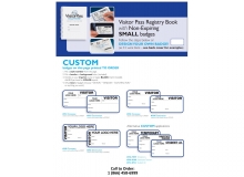 Cust Non-Expiring Visitor Book w/ Small Badges - 712C, 713D, 743C, 750D, 749C, 783D, 746/SUB, 714STU