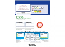 Stock Non-Expiring Visitor Book with Side Sign Out - 704C, 702D