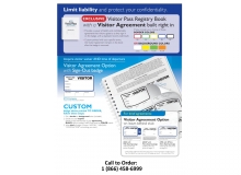 Custom Non-Expiring Visitor Book with Visitor Agreement - 774C, 820, 820F, 782