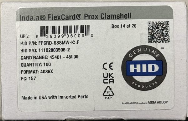 SHC1 - Kantech Clamshell ShadowProx Card (Pack of 100) - Image 2
