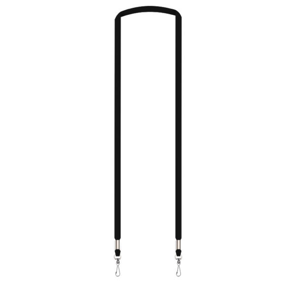 152154 Flat Non-Breakaway Lanyard 3/8in Dual Steel Swivel J-Hook (100 PCS)