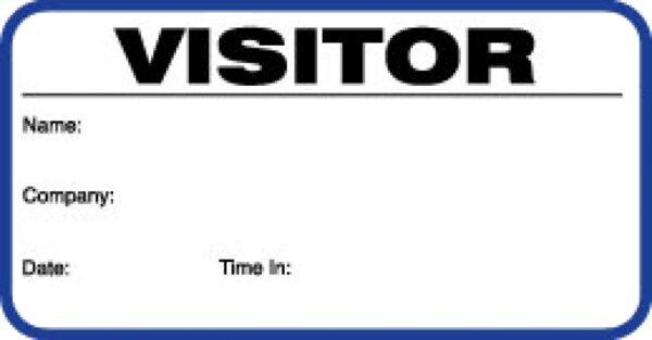 Visitor Pass Registry Book Stock Non-Expiring Badges - 703 Company (1 Book)