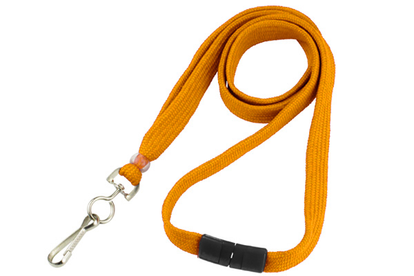 Secure ASP 3/8in Flat Breakaway Lanyard with Swivel Hook (Pack of 100) - Orange