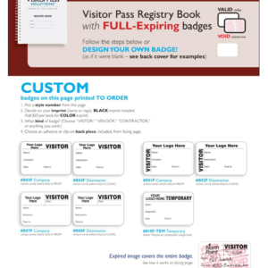 Custom Full-Expiring Visitor Book - 803FC, 804FD, 801FC, 802FD, 807FC, 808FD, 819TEM