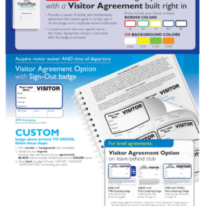 Custom Non-Expiring Visitor Book with Visitor Agreement - 774C, 820, 820F, 782