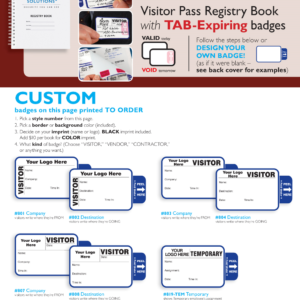 Custom Tab-Expiring Visitor Book - 712C, 713D, 749C, 783D, 743C, 750D, 746TEM, 746SUB, 714-STU