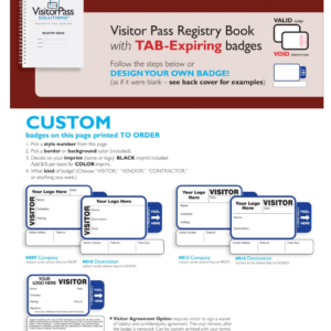 Custom Tab-Expiring Visitor Book - 809C, 810D, 813C, 814D, 820C
