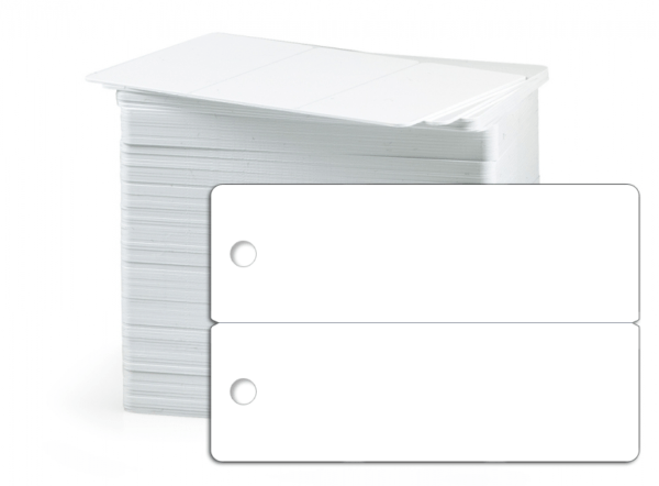 CR80 30Mil PVC 2UP Keytag Cards with Hole, Graphic Quality (pack of 200)