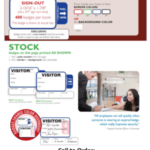 Stock Tab-Expiring Visitor Book with Sign Out - 815C, 816D, 811TEM, 811SUB