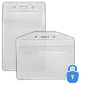Secure ASP Vinyl Badge Holder with Flap - Credit Card Size (Pack of 100)
