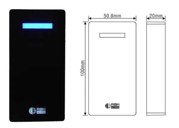 RBH UHSC Desfire WIEGAND Reader, CSN + NFC+BLE, MULLION, OEM - Image 2