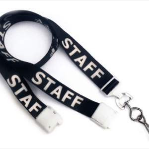 Secure ASP 3/8in Pre-Printed Flat Breakaway Lanyard with Swivel J Hook (Pack of 50)