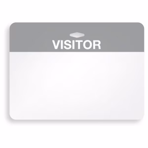 VDBT-500-07-GYVI Grey Visitor Tag