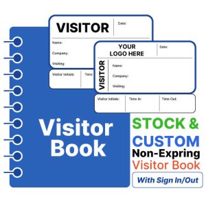 Stock & Custom Non-Expiring Visitor Book with Side Sign Out
