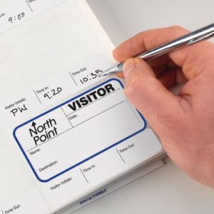 Stock Non-Expiring Visitor Book with Side Sign Out