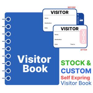 Stock & Custom Tab Self-Expiring Visitor Pass Book